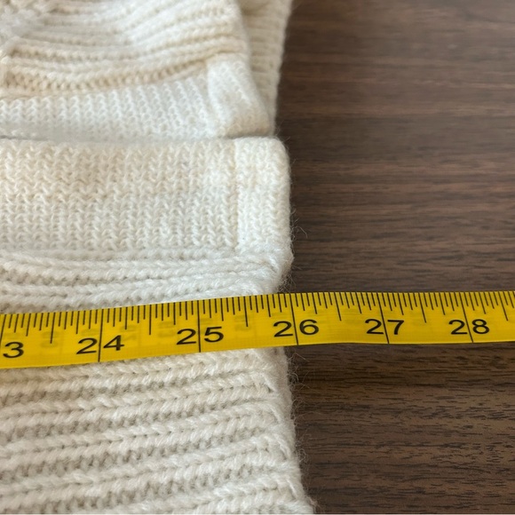 ❤️ Vintage Classic Curling Cream and Red Men's Zip-Up Sweater Size S-M - Picture 8 of 9